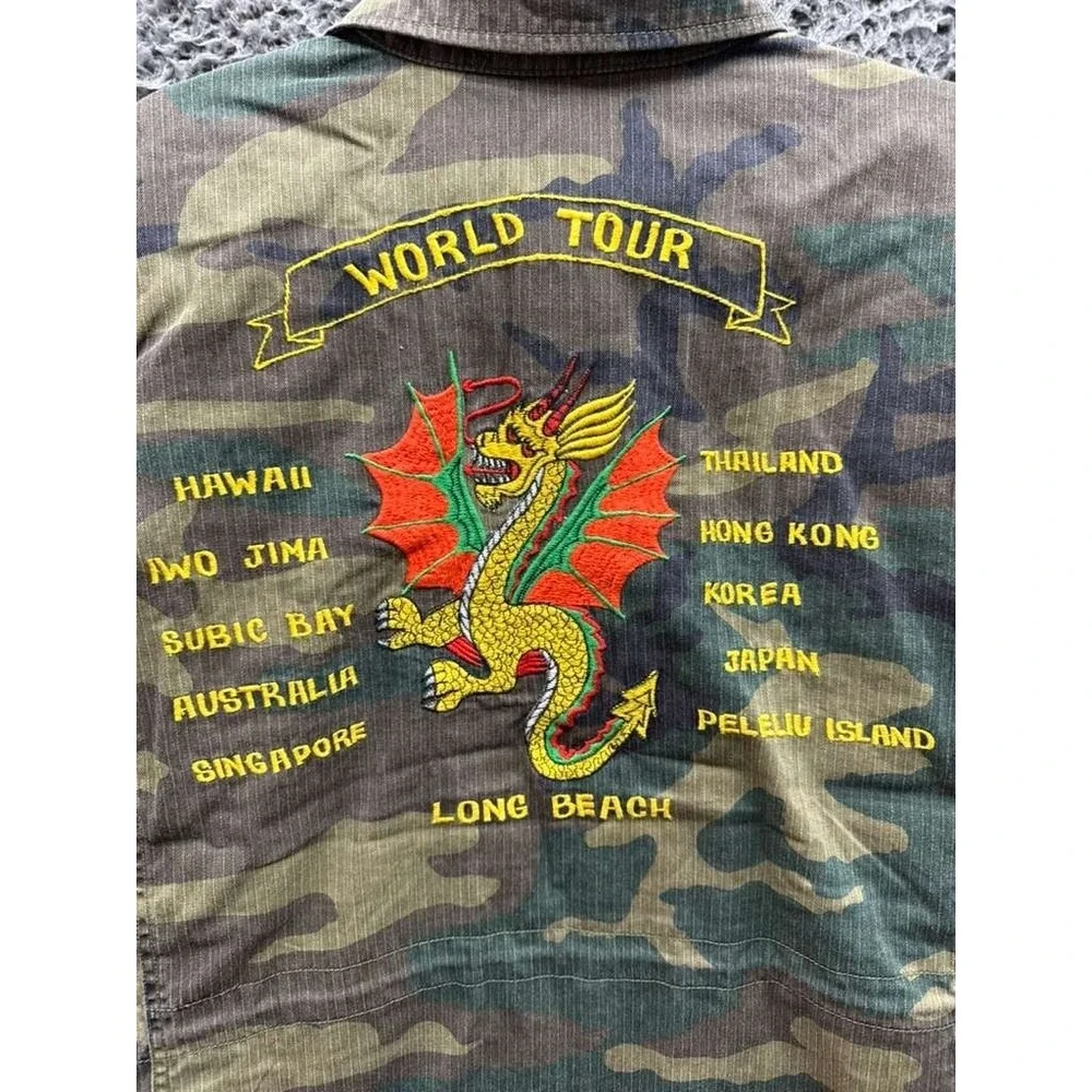 NWT Alpha Industries Dragon Tour Cotton Field‎ Coat Woodland Camo Mens Size M